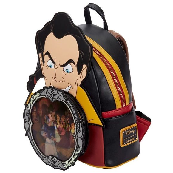 COPY - Loungefly Disney Beauty and the Beast Gaston Villains Backpack NWT - Picture 3 of 6